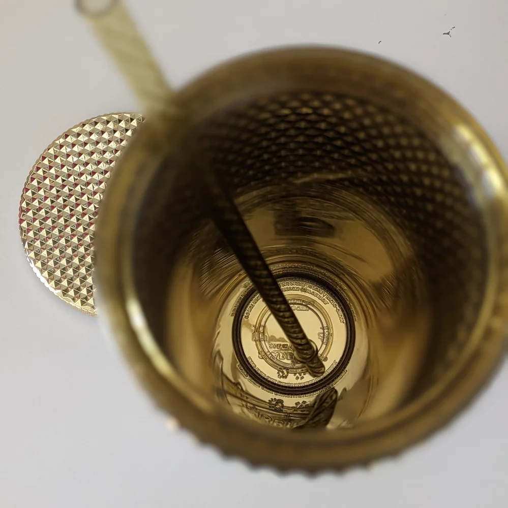 Starbucks Gold Studded Tumbler with Straw
